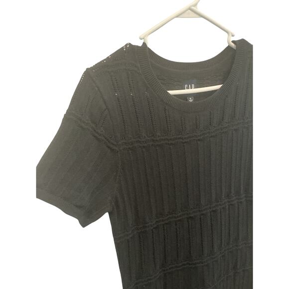 Gap Womens Short Sleeve Sweater Dress Size Small Cotton Black Fall Preppy NEW - Picture 10 of 13